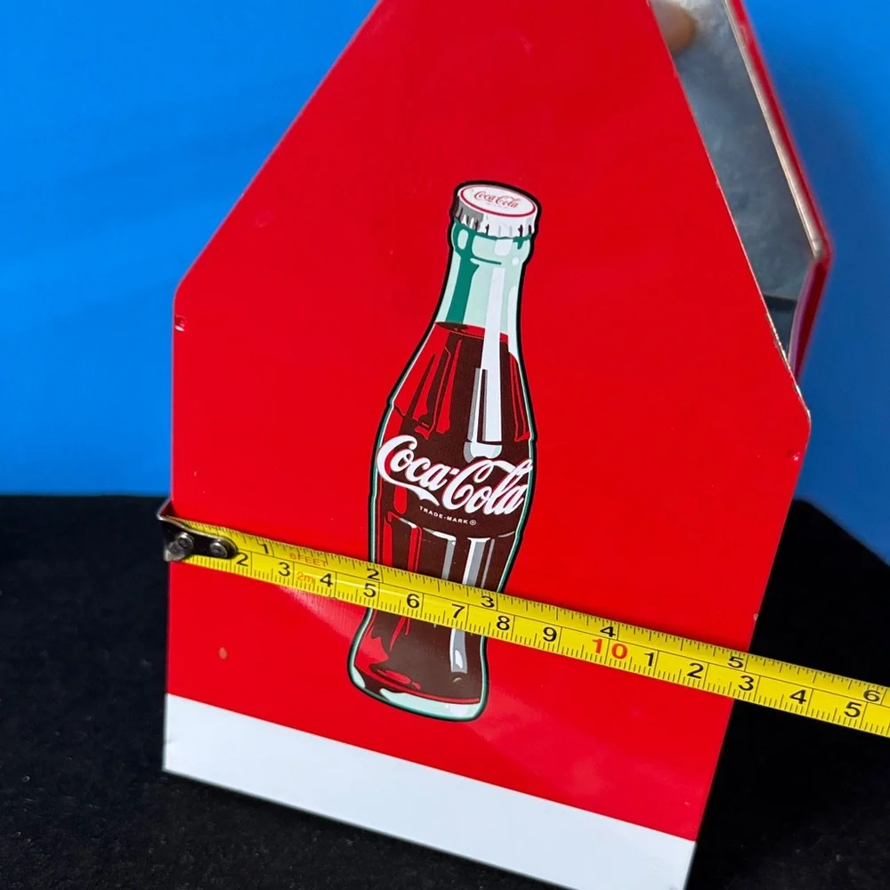 Red Metal Coke Party Caddy(napkin/silverware or small coke bottles)